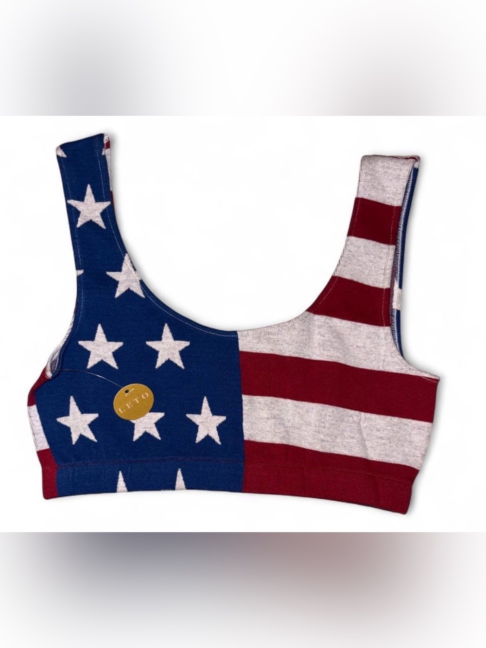 Stars & Stripes Comfort Sports Bra - Red & Blue